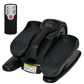 Under Desk Elliptical Foot Pedal Exerciser with Adjustable Speed Remote LCD