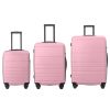 Luggage Sets ABS Hardshell 3pcs Luggage, Lightweight Durable Suitcase sets Spinner Wheels Suitcase with TSA Lock 20''24''28'' Available(Pink)