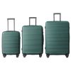 Luggage Sets ABS Hardshell 3pcs Luggage, Lightweight Durable Suitcase sets Spinner Wheels Suitcase with TSA Lock 20''24''28'' Available(Dark Green)