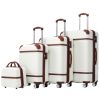 Hardshell Luggage Sets 4 Pieces 20"+24"+28" Luggages and Cosmetic Case Spinner Suitcase with TSA Lock Lightweight
