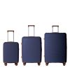 3-Piece Luggage Sets (20", 24", 28"), Suitcase with Wheels, Hardside Suitcase With Four Spinner Wheels and Scratch-Resistant Surface, Navy Blue