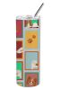 Lots of Red and White Papillon Stainless Steel Skinny Tumbler Vacuum Double Walled Reusable Insulated Tumbler Travel Cup for Coffee Cocktails Gift wit