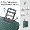 Luggage Sets ABS Hardshell 3pcs Luggage, Lightweight Durable Suitcase sets Spinner Wheels Suitcase with TSA Lock 20''24''28'' Available(Dark Green)