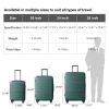 Luggage Sets ABS Hardshell 3pcs Luggage, Lightweight Durable Suitcase sets Spinner Wheels Suitcase with TSA Lock 20''24''28'' Available(Dark Green)