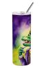 Alligator King of Mardi Gras Stainless Steel Skinny Tumbler Vacuum Double Walled Reusable Insulated Tumbler Travel Cup for Coffee Cocktails Gift with