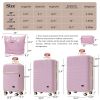 Luggage Sets 5 Piece with Half-opening, Hardside Carry On Suitcase Set with Double Spinner Wheel, Lightweight Travel Luggage with USB Port,TSA Locks
