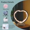 Natural Crystal Night Lamp Heart Shape Bedroom Bedside Sleep Night Light Healing Crystal Gemstone Rose Quartz Light Tri-Color Ambient Light USB Powere