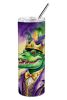 Alligator King of Mardi Gras Stainless Steel Skinny Tumbler Vacuum Double Walled Reusable Insulated Tumbler Travel Cup for Coffee Cocktails Gift with