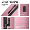 Luggage Sets ABS Hardshell 3pcs Luggage, Lightweight Durable Suitcase sets Spinner Wheels Suitcase with TSA Lock 20''24''28'' Available(Pink)