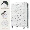 Luggage Set of 3, 20-inch with USB Port, Airline Certified Carry-on Luggage , ABS+PC Hard Shell Luggage with Spinner Wheels,starry sky white