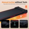 Walking Pad Treadmill with 8° Incline, Remote Control 2.5HP Portable Compact Treadmills for Home Office, Treadmill 220 lb Capacity, LED Display