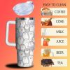 30 oz Penguin Tumbler with Handle and Straw, Insulated Stainless Steel Cup with Lid, Travel Coffee Mug Water Bottle, Gifts for Woman