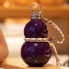 Gourd Shape Insulated Tumbler with Straw 520ml Travel thermos purple
