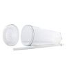 20-Ounce Clear Plastic Tumbler with Screw-Top Lid and Straw – BPA-Free, Durable, Easy-Sip Design for On-the-Go Hydration