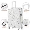 Luggage Set of 3, 20-inch with USB Port, Airline Certified Carry-on Luggage , ABS+PC Hard Shell Luggage with Spinner Wheels,starry sky white