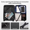 PP Trolley Case 20in 24in 28in 3PCS Suitcase Set Dark Gray