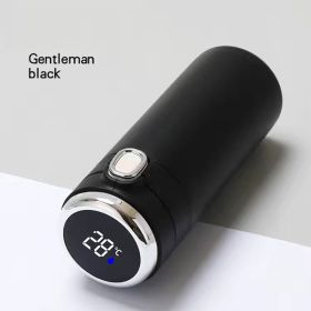 Intelligent Vacuum Cup Car Protable Thermos Coffee Tea Milk Travel Thermoses Bottle Stainless Steel Smart Temperature Display (Capacity: 320ml, Color: Black)