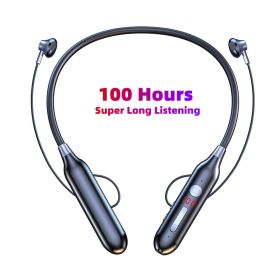 TWS 100 hours Wireless Earphone Bluetooth Magnetic Neckband Headphone IPX3 Waterproof Sport Headset Noise Cancelling MIC S720 (Color: S880 100 hours)