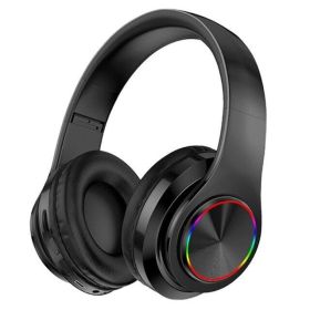 Super Bass Wireless Bluetooth Headphones Foldable Stereo Earphones Headsets Mic (Headphone Color: Black)