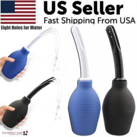 310ml Anal Vaginal Bulb Douche Colonic Irrigation Rubber Enema Bag Cleaner Kit (Enema Color: Blue)