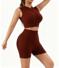 2 Piece Workout Sets for Women High Waisted Shorts Tummy Control Shorts Yoga Sports Tank