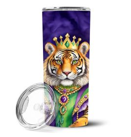 Tiger the King of Mardi Gras Stainless Steel Skinny Tumbler Vacuum Double Walled Reusable Insulated Tumbler Travel Cup for Coffee Cocktails Gift with (Default: Default)