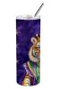 Tiger the King of Mardi Gras Stainless Steel Skinny Tumbler Vacuum Double Walled Reusable Insulated Tumbler Travel Cup for Coffee Cocktails Gift with